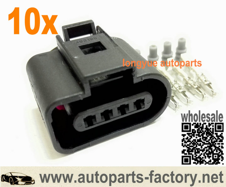 VW Stecker-Reparatursatz 4-polig – 1J0973704, Für Querschnitt 0,5-1,0 Mm², Mit Dichtungen